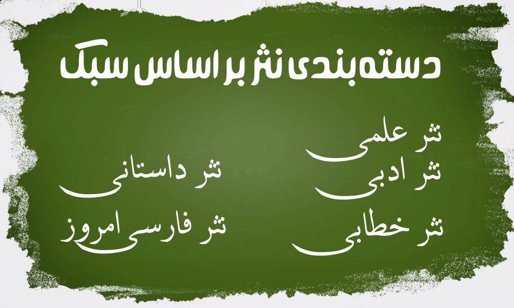 دسته‌بندی نثر بر اساس سبک