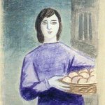 زنی با سبد